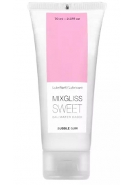 Смазка на водной основе Mixgliss Sweet с ароматом бабл-гам - 70 мл. - Mixgliss - купить с доставкой в Туле