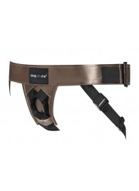 Бронзовый пояс для насадок Curious Harness - Strap-on-me - купить с доставкой в Туле