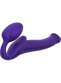 Фиолетовый безремневой страпон Silicone Bendable Strap-On - size M - Strap-on-me - купить с доставкой в Туле