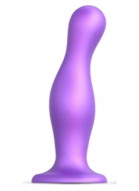 Фиолетовая насадка Strap-On-Me Dildo Plug Curvy size L - Strap-on-me - купить с доставкой в Туле
