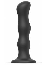 Черная насадка Strap-On-Me Dildo Geisha Balls size M - Strap-on-me - купить с доставкой в Туле