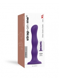 Фиолетовая насадка Strap-On-Me Dildo Geisha Balls size XL - Strap-on-me - купить с доставкой в Туле