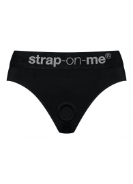 Черные трусики для насадок Heroine Lingerie Harness - size L - Strap-on-me - купить с доставкой в Туле