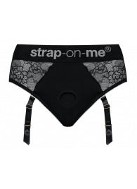 Черные трусики для насадок Diva Lingerie Harness - size M - Strap-on-me - купить с доставкой в Туле