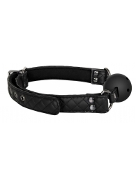 Черный кляп-шарик BALL GAG DIAMOND - Dream Toys - купить с доставкой в Туле
