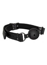 Черный кляп-шарик BALL GAG DIAMOND - Dream Toys - купить с доставкой в Туле