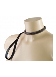 Эффектный сверкающий ошейник с поводком  Гламур - Sitabella - купить с доставкой в Туле