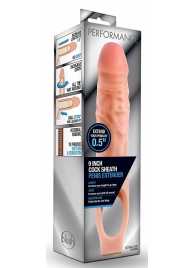 Телесная насадка на пенис 9 Inch Cock Sheath Extender - 22,2 см. - Blush Novelties - в Туле купить с доставкой