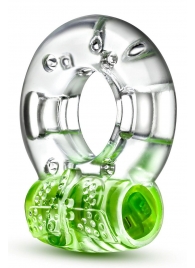 Зеленое эрекционное виброкольцо Arouser Vibrating C-Ring - Blush Novelties - в Туле купить с доставкой