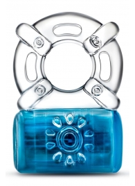 Синее эрекционное виброкольцо Pleaser Rechargeable C-Ring - Blush Novelties - в Туле купить с доставкой