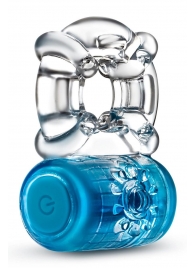 Синее эрекционное виброкольцо One Night Stand Vibrating C-Ring - Blush Novelties - в Туле купить с доставкой