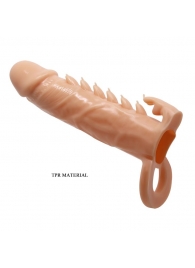 Телесная удлиняющая насадка Penis Sleeve Emmitt - 17 см. - Baile - в Туле купить с доставкой