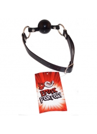 Силиконовый черный кляп-шарик на ремне Black Ballgag - Erotic Fantasy - купить с доставкой в Туле