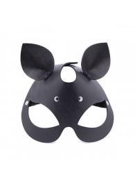 Черная кожаная маска  Кошка  с маленькими ушками - Crazy Handmade - купить с доставкой в Туле