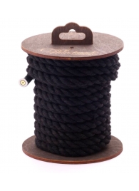 Черная хлопковая веревка для бондажа на катушке - 5 м. - Crazy Handmade - купить с доставкой в Туле
