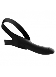 Черный кляп-страпон Masters Mini Face Fuck Strap-On - 14 см. - XR Brands - купить с доставкой в Туле