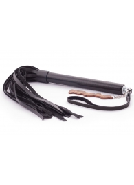 Черная кожаная плеть  Индиго  - 50 см. - Crazy Handmade - купить с доставкой в Туле