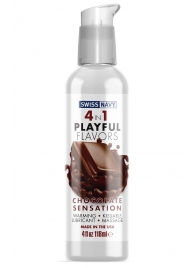 Массажный гель 4-в-1 Chocolate Sensation с ароматом шоколада - 118 мл. - Swiss navy - купить с доставкой в Туле