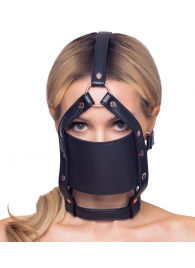 Черный намордник с кляпом-шаром Head Harness With A Gag - Orion - купить с доставкой в Туле