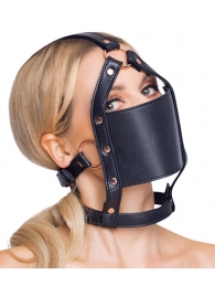 Черный намордник с кляпом-шаром Head Harness With A Gag - Orion - купить с доставкой в Туле