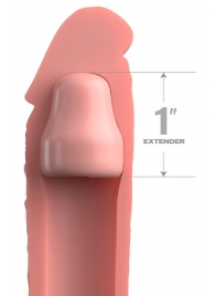 Телесная насадка-удлинитель 1 Inch Silicone X-tension - 17,8 см. - Pipedream - в Туле купить с доставкой