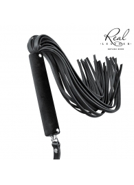 Черная кожаная плеть-флоггер - 84 см. - Notabu - купить с доставкой в Туле