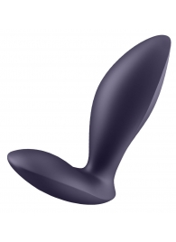 Фиолетовый анальный вибростимулятор Power Plug - Satisfyer - в Туле купить с доставкой
