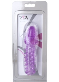 Фиолетовая насадка, удлиняющая половой член - 13,5 см. - Toyfa Basic - в Туле купить с доставкой