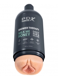 Телесный мастурбатор-вагина Shower Therapy Milk Me Honey - Pipedream - в Туле купить с доставкой