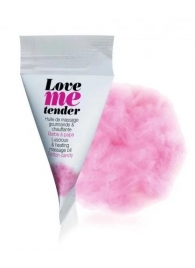 Съедобное согревающее массажное масло Love Me Tender Cotton Candy с ароматом сладкой ваты - 10 мл. - Love to Love - купить с доставкой в Туле