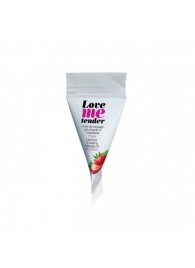 Съедобное согревающее массажное масло Love Me Tender Strawberry с ароматом клубники - 10 мл. - Love to Love - купить с доставкой в Туле