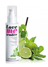 Съедобное согревающее массажное масло Love Me Tender Mojito с ароматом мохито - 100 мл. - Love to Love - купить с доставкой в Туле