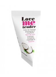 Съедобное согревающее массажное масло Love Me Tender Cocos с ароматом кокоса - 10 мл. - Love to Love - купить с доставкой в Туле