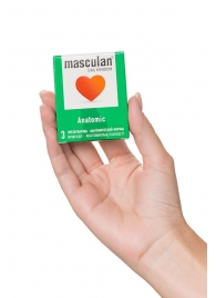 Презервативы анатомической формы Masculan Anatomic - 3 шт. - Masculan - купить с доставкой в Туле