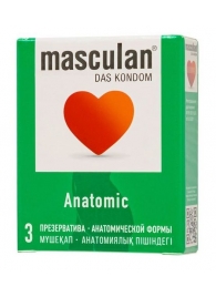 Презервативы анатомической формы Masculan Anatomic - 3 шт. - Masculan - купить с доставкой в Туле