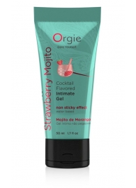 Съедобный интимный гель Orgie Lube Tube Cocktail Strawberry Mojito - 50 мл. - ORGIE - купить с доставкой в Туле