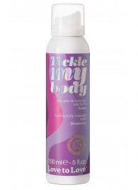 Массажная хрустящая пенка Tickle My Body Strawberry с ароматом клубники - 150 мл. - Love to Love - купить с доставкой в Туле