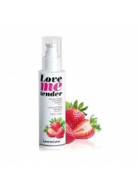 Съедобное согревающее массажное масло Love Me Tender Strawberry с ароматом клубники - 100 мл. - Love to Love - купить с доставкой в Туле