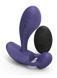 Темно-синий вибромассажер Witty P G Vibrator with Remote Control - Love to Love - в Туле купить с доставкой