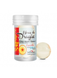 Интимный гель Esferas do Dragao Hot Ball с охлаждающе-разогревающим эффектом (2 шарика по 3 гр.) - HotFlowers - купить с доставкой в Туле
