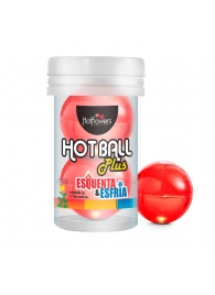 Лубрикант на масляной основе Hot Ball Plus с охлаждающе-разогревающим эффектом (2 шарика по 3 гр.) - HotFlowers - купить с доставкой в Туле
