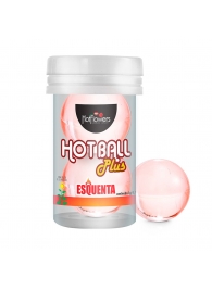 Лубрикант на масляной основе Hot Ball Plus с разогревающим эффектом (2 шарика по 3 гр.) - HotFlowers - купить с доставкой в Туле