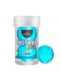 Лубрикант на масляной основе Hot Ball Plus с охлаждающим эффектом (2 шарика по 3 гр.) - HotFlowers - купить с доставкой в Туле