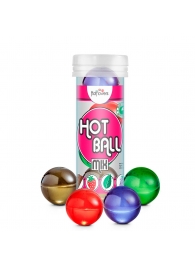 Ароматизированный лубрикант Hot Ball Mix на масляной основе (4 шарика по 3 гр.) - HotFlowers - купить с доставкой в Туле