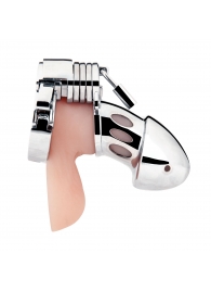 Клетка на пенис из металла Obedience Cock Cage - BlueLine - купить с доставкой в Туле