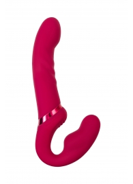 Малиновый безремневой страпон Lapis - 23 см. - Lovense - купить с доставкой в Туле