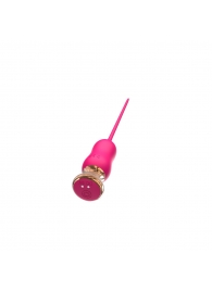 Розовый тонкий стимулятор Nipple Vibrator - 23 см. - I-MOON - купить с доставкой в Туле