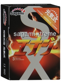 Презервативы Sagami Xtreme ENERGY с ароматом энергетика - 3 шт. - Sagami - купить с доставкой в Туле