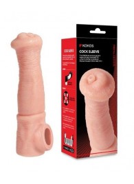Телесная фантазийная насадка на член Cock Sleeve Size L - KOKOS - в Туле купить с доставкой