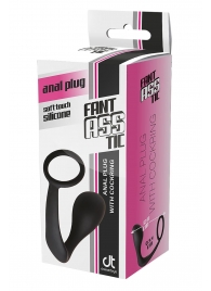 Черное эрекционное кольцо с анальной пробкой Anal Plug With Cockring - Dream Toys - в Туле купить с доставкой